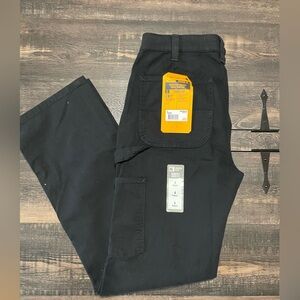 NWT WOMENS CARHARTT RUGGED FLEX LOOSE FIT CANVAS WORK PANT 12 REGULAR